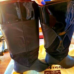 Canadian Nwot Similar to very expensive leather/suede boots 17" tall 3" heel